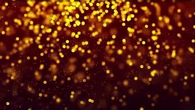 华丽闪耀的金色粒子视频视频的预览图
